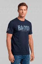 Navy blue army style t-shirt - Image n°1
