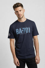 Navy blue army style t-shirt - Image n°3