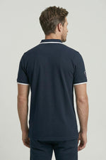 Navy blue polo shirt with white stripes of the PAF - Image n°2