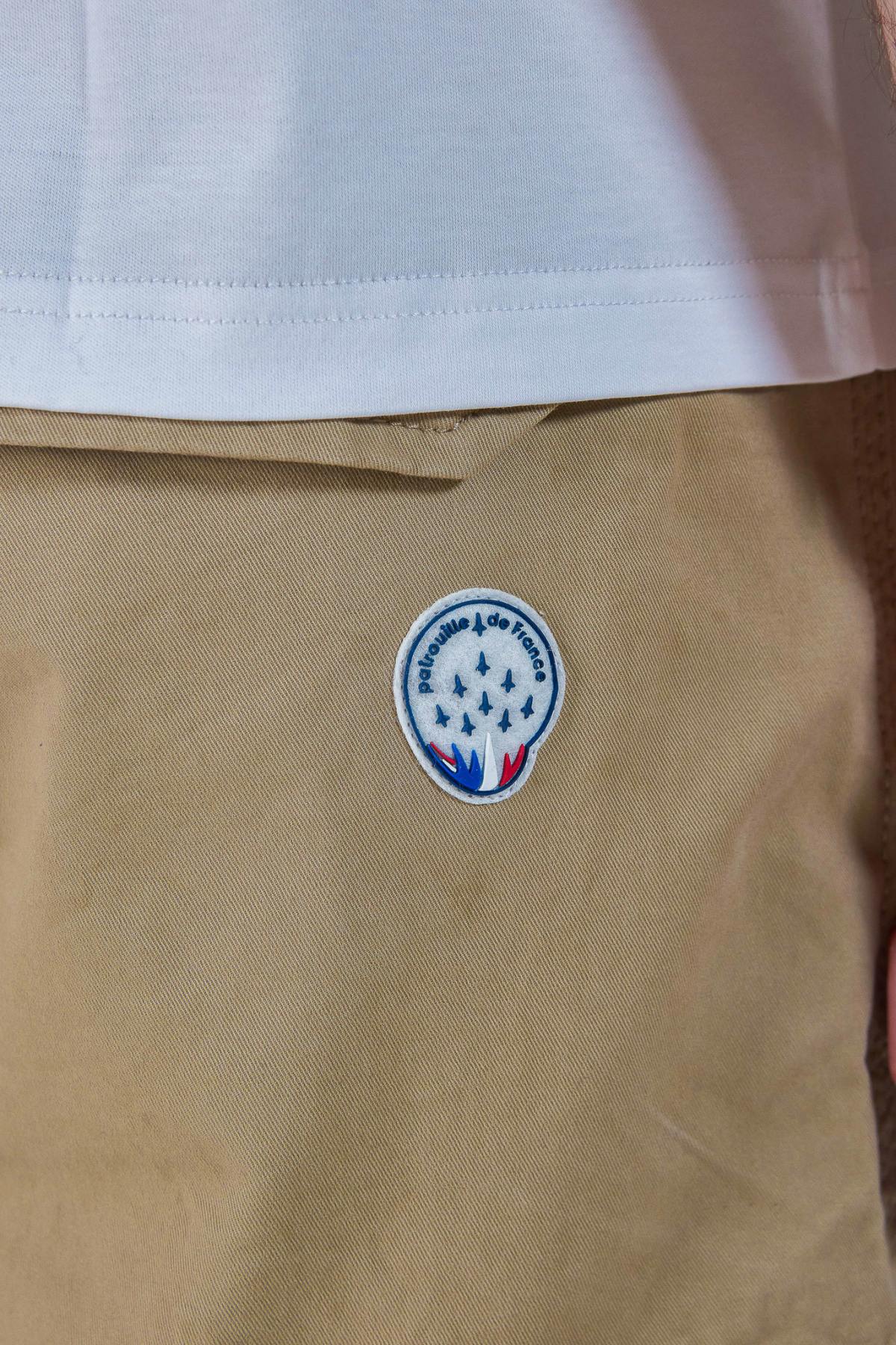 Sand-colored cotton Bermuda shorts - Image n°3