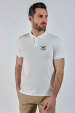Men's white Patrouille de France polo shirt - Image n°1