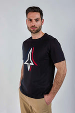 Black T-shirt with Patrouille de France illustration - Image n°1