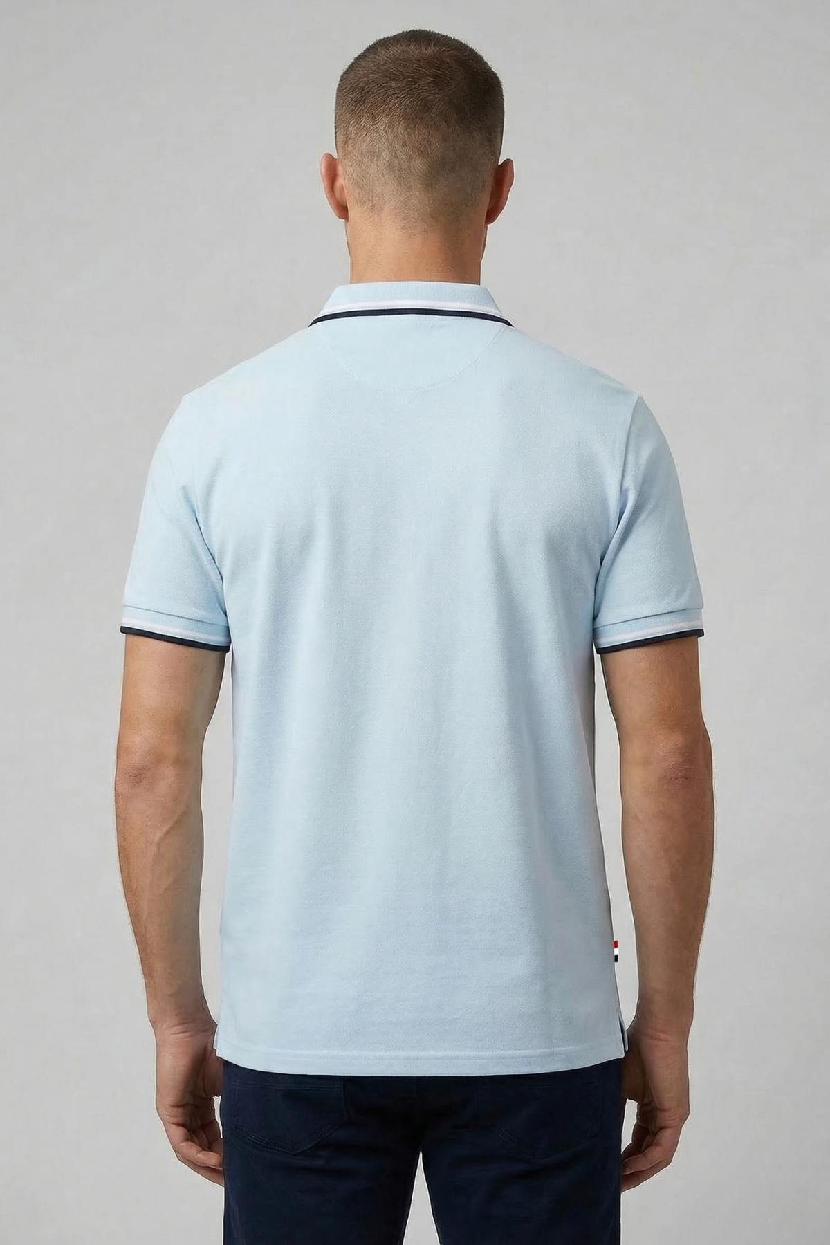 Sky blue polo shirt with PAF airplane logo - Image n°2