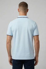 Sky blue polo shirt with PAF airplane logo - Image n°2