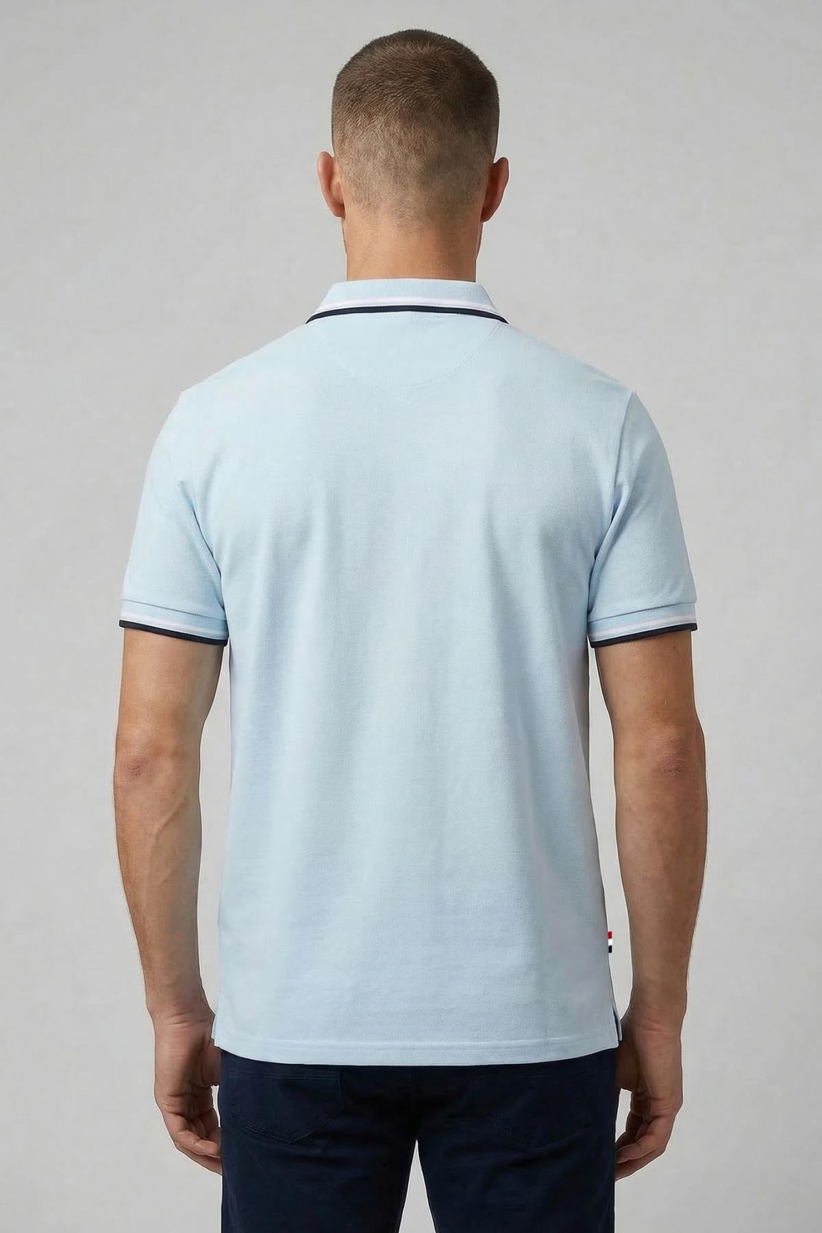 Sky blue polo shirt with PAF airplane logo - Image n°2
