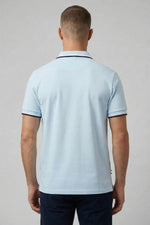 Sky blue polo shirt with PAF airplane logo - Image n°2