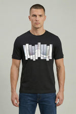 Black T-shirt with Patrouille de France print - Image n°1