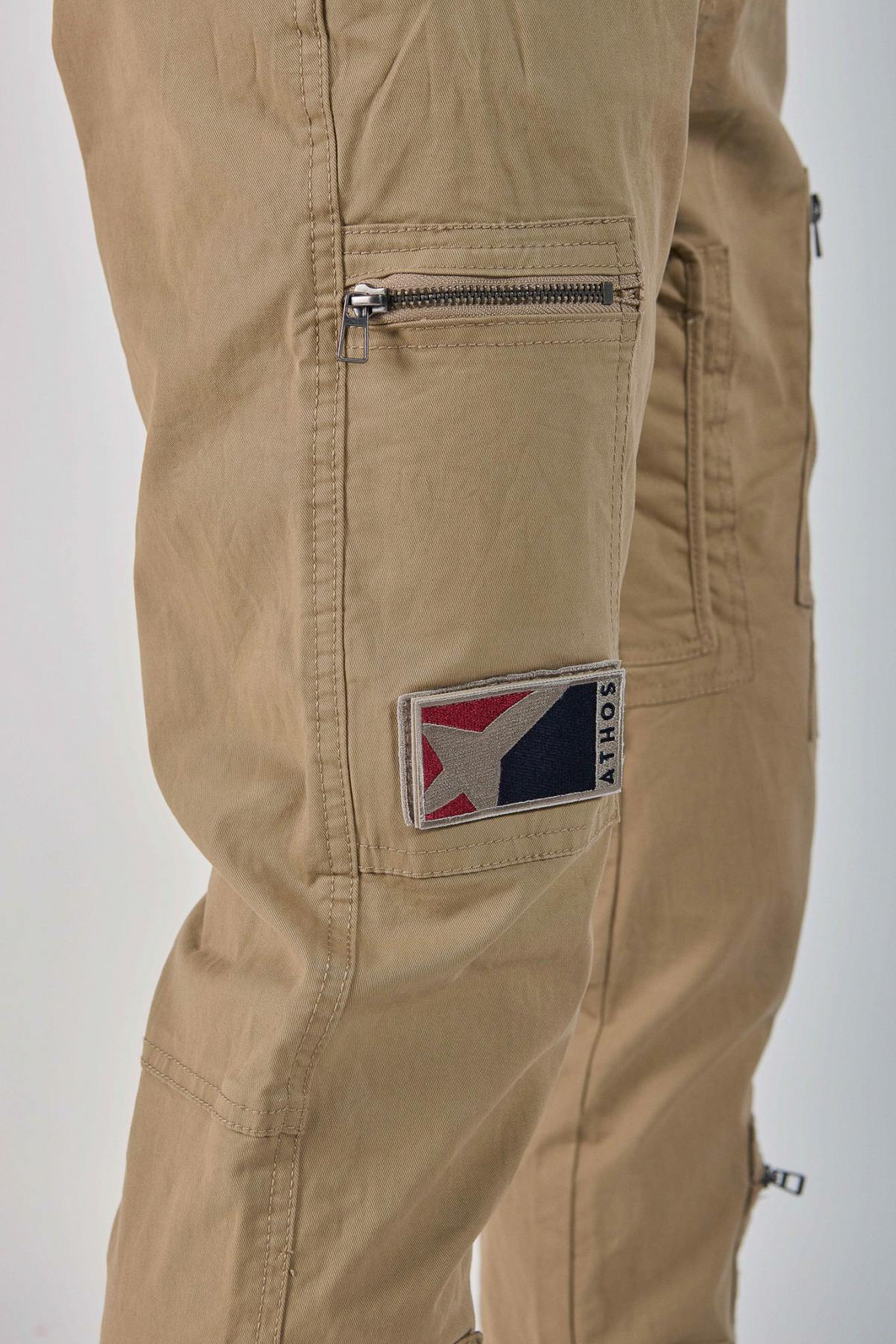 Sand-colored Patrouille de France aviator-style trousers - Image n°2