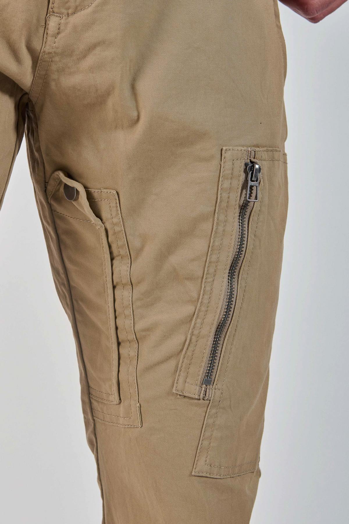 Sand-colored Patrouille de France aviator-style trousers - Image n°4