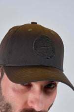 Army green embroidered cotton cap - Image n°2