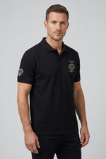 Men's black PAF polo shirt - Image n°1