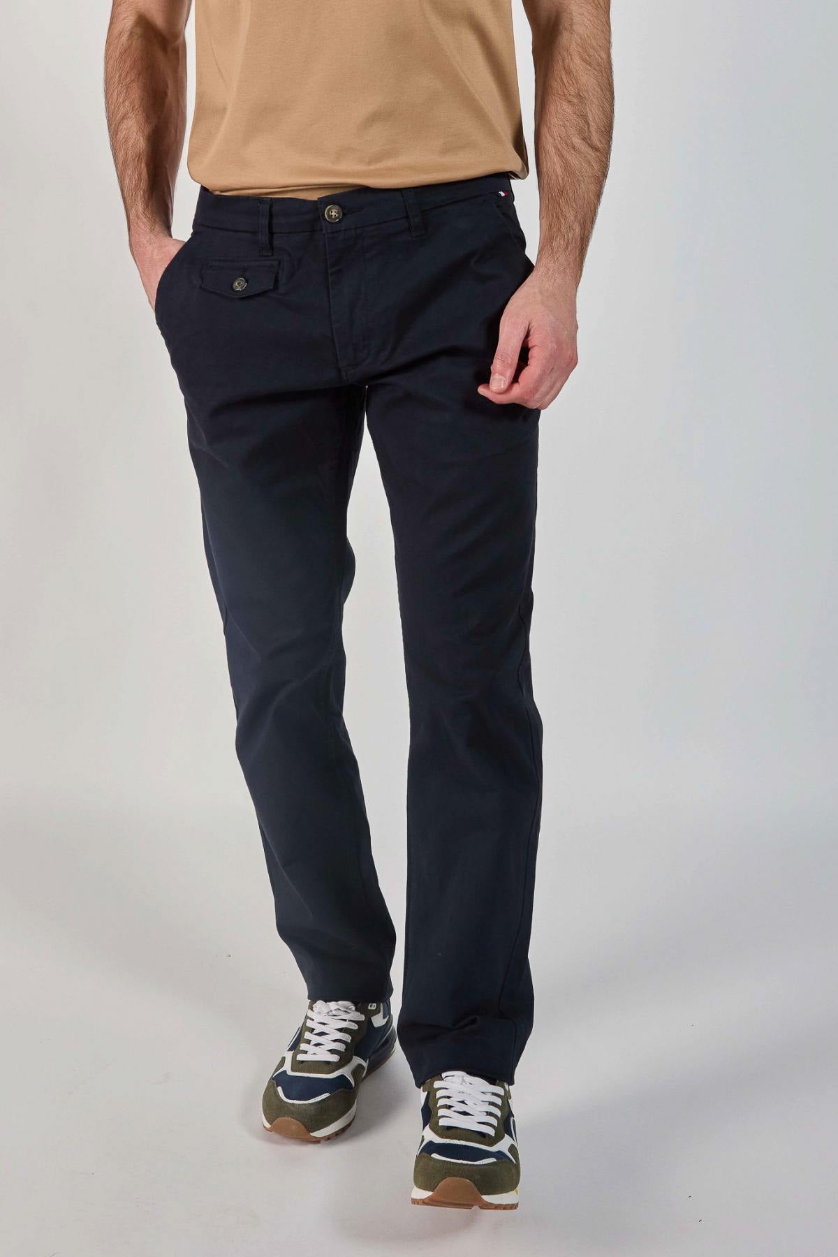 Navy blue chino trousers Patrouille de France - Image n°1