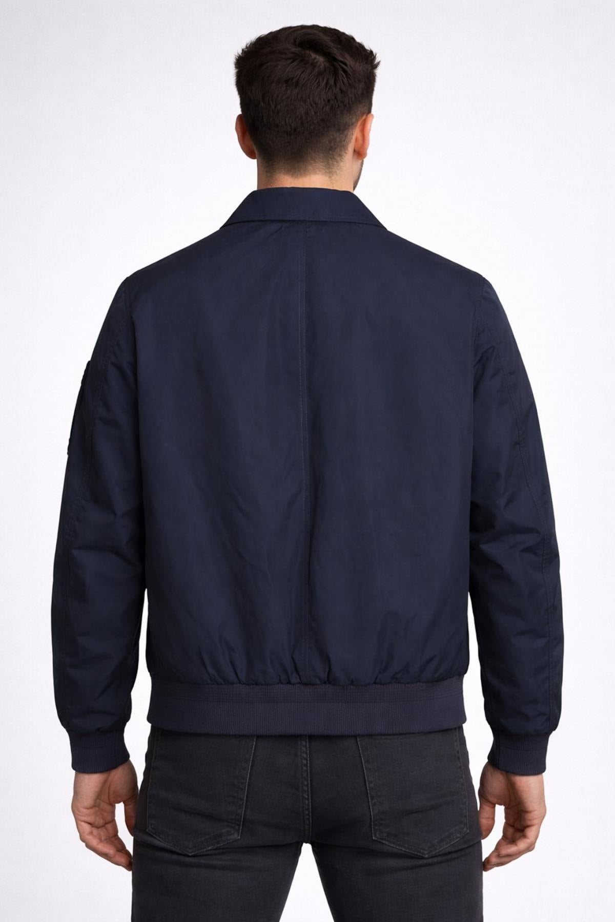Navy blue shirt-collar jacket PAF - Image n°5