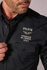 Patrouille de France navy blue cotton shirt - Image n°2