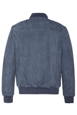 The LC300 INDIGO by Schott, blue suede goatskin leather and lightweight. - Image n°2