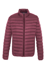 Burgundy quilted down jacket - Image n°1