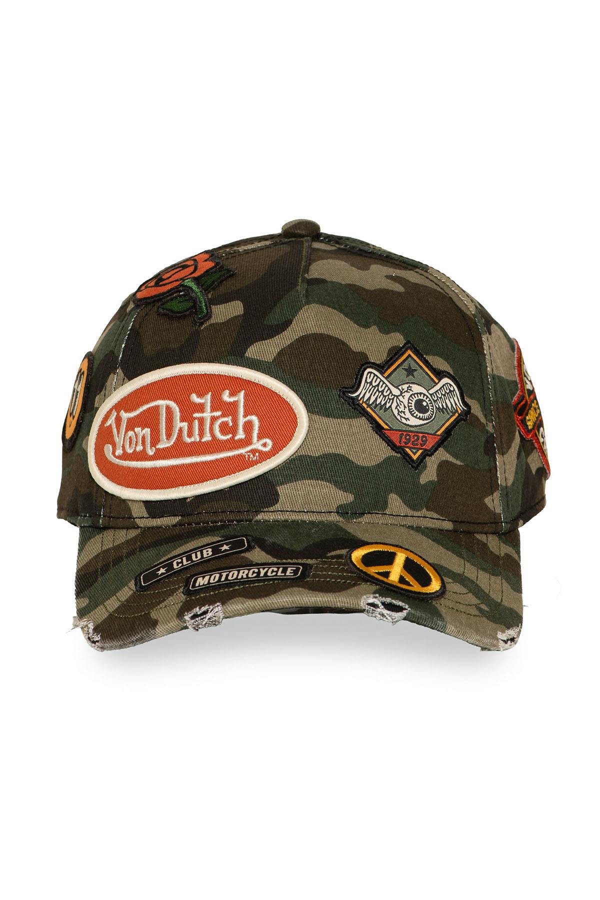 Cotton camo-print cap with badges - Image n°2