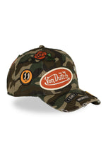 Cotton camo-print cap with badges - Image n°1