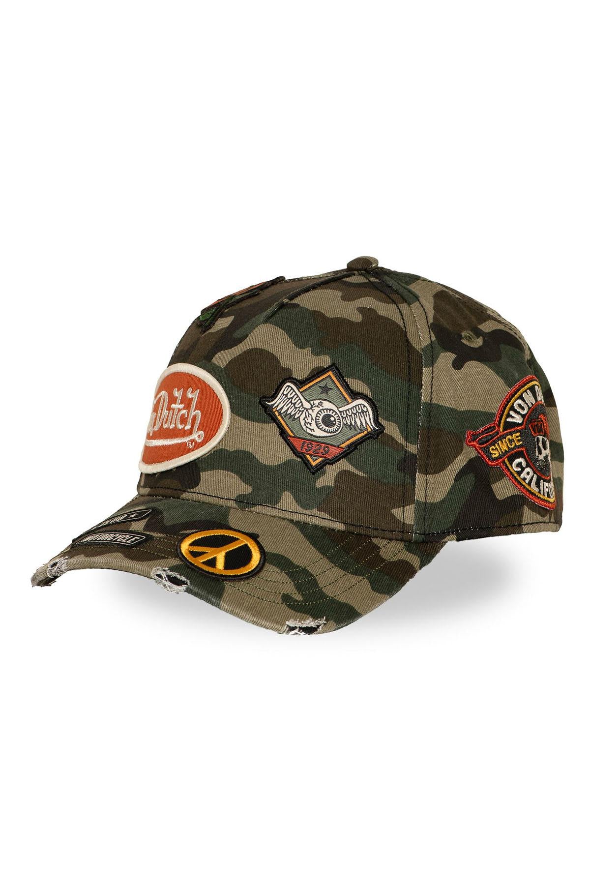 Cotton camo-print cap with badges - Image n°5