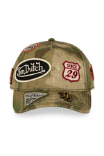 Camouflage cotton cap with badges - Image n°2