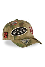 Camouflage cotton cap with badges - Image n°1