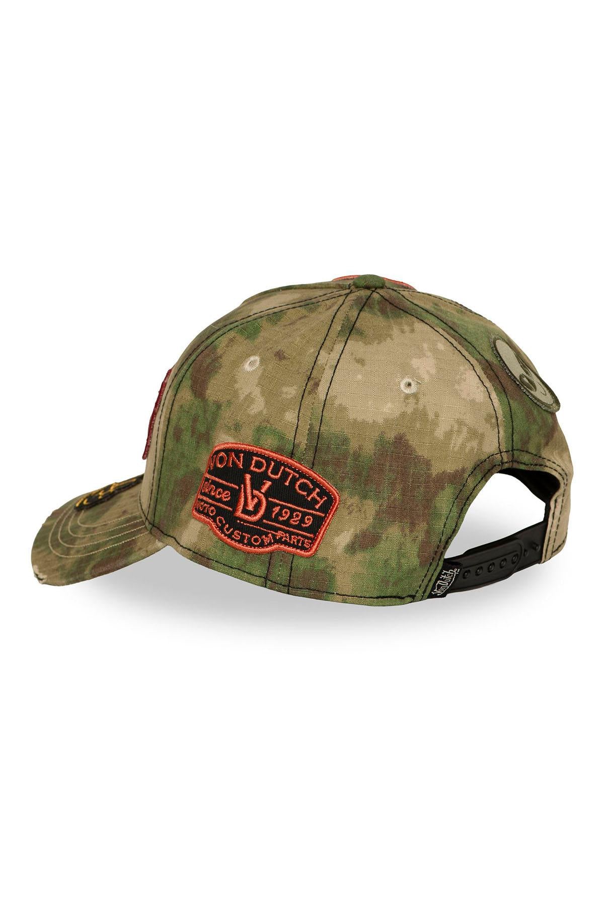 Camouflage cotton cap with badges - Image n°3