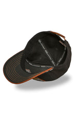Black and orange cap with embroidered badge - Image n°6