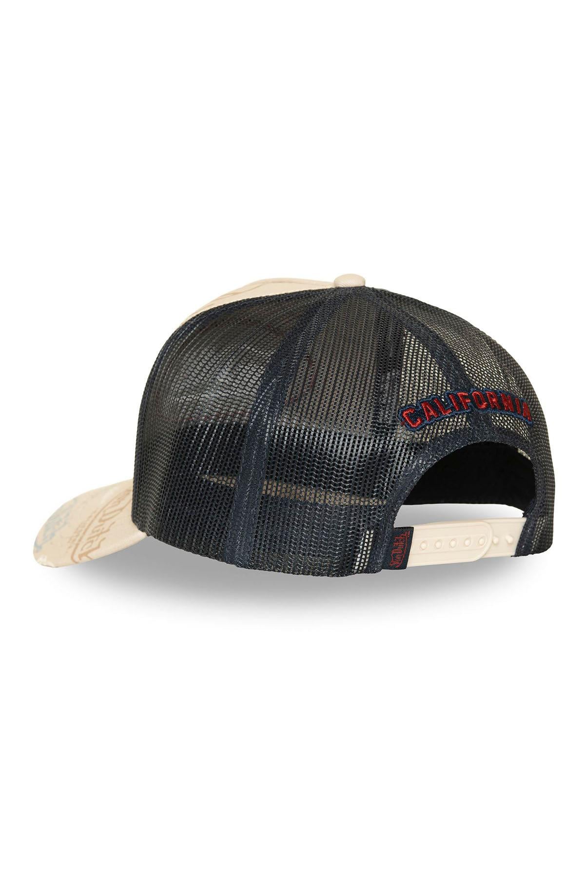 Printed mesh cap with distressed logo patch - Image n°3