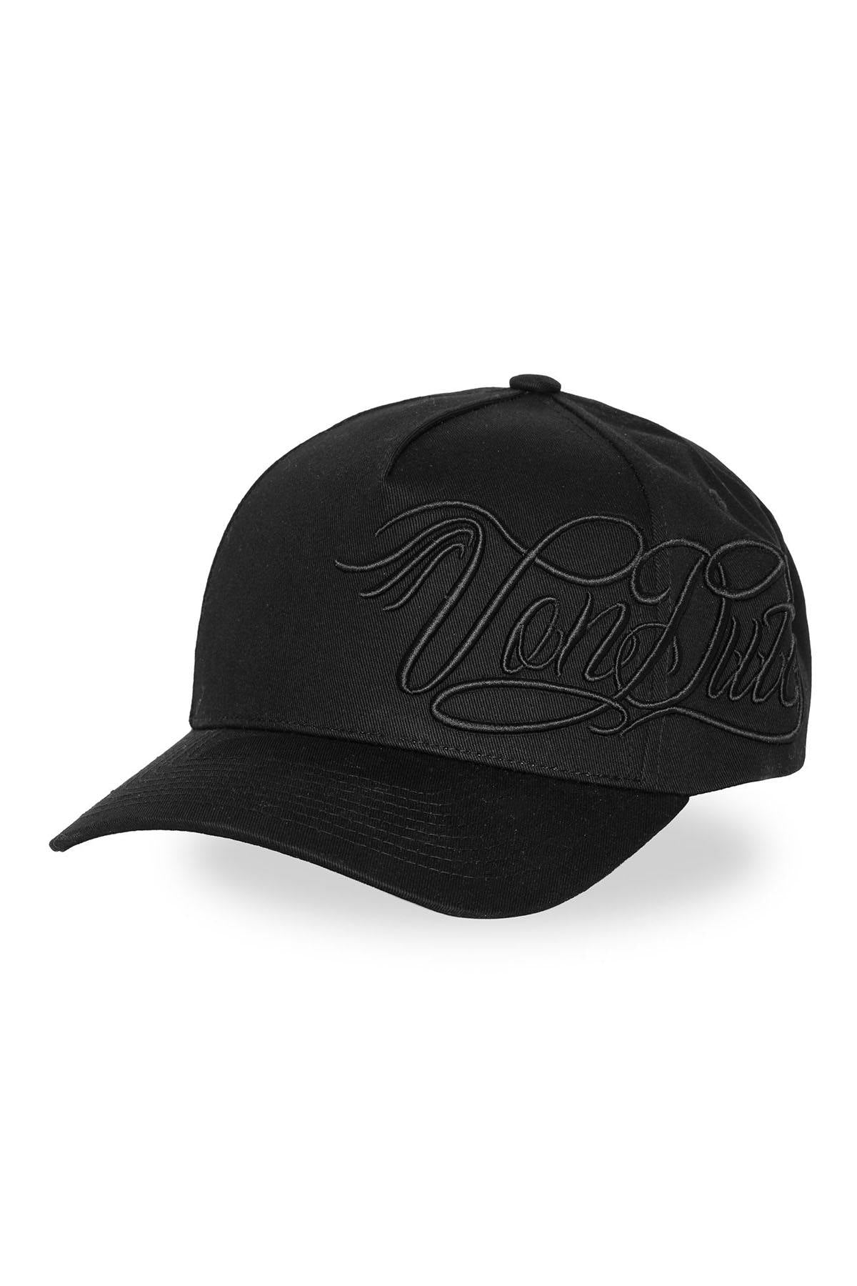 Black Von Dutch cap with calligraphy embroidery - Image n°1
