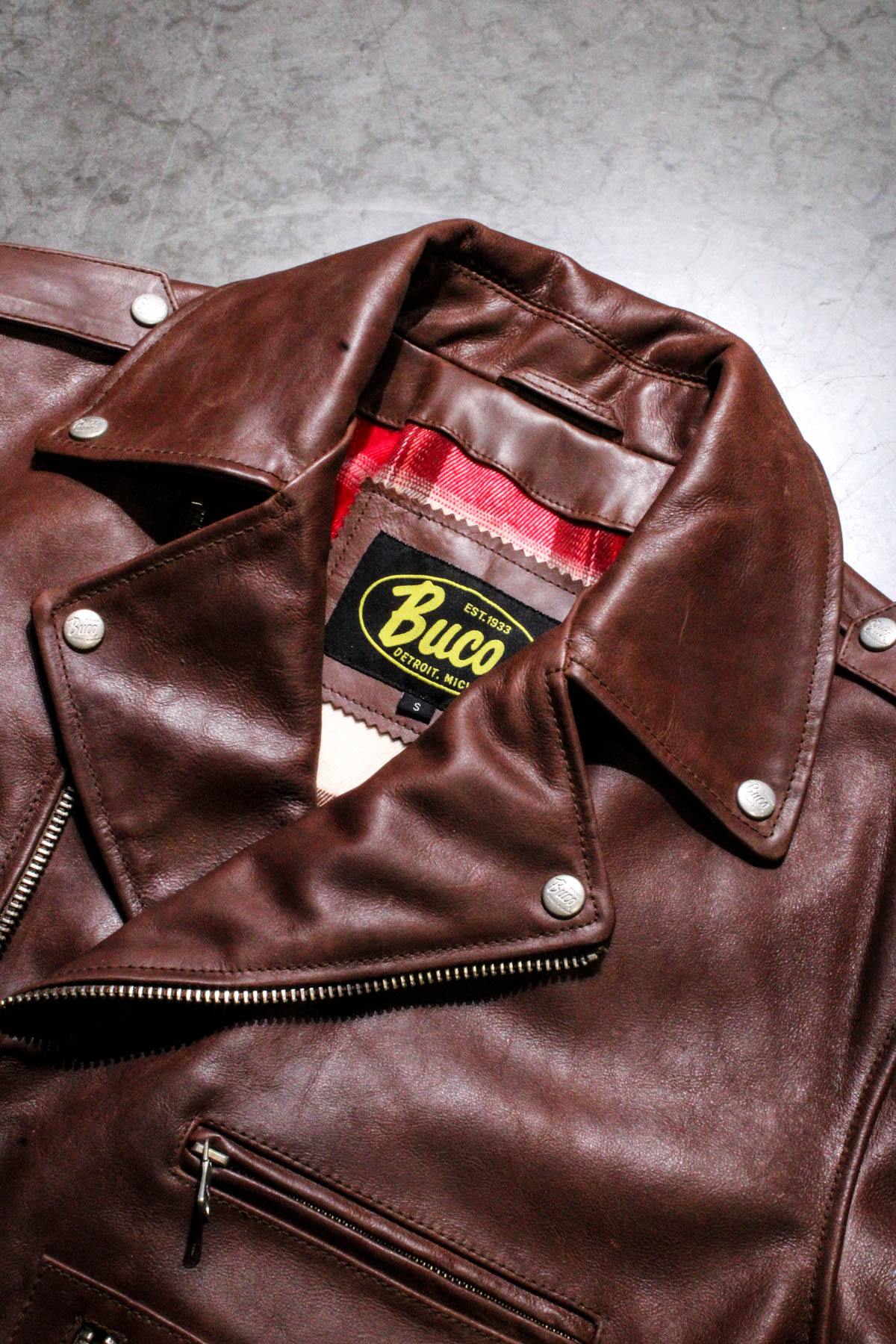 Buco J-21R leather jacket - brown Cow Vintage, deep tone with natural patina - Image n°5