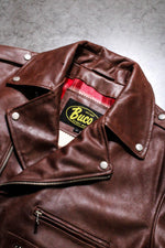 Buco J-21R leather jacket - brown Cow Vintage, deep tone with natural patina - Image n°5