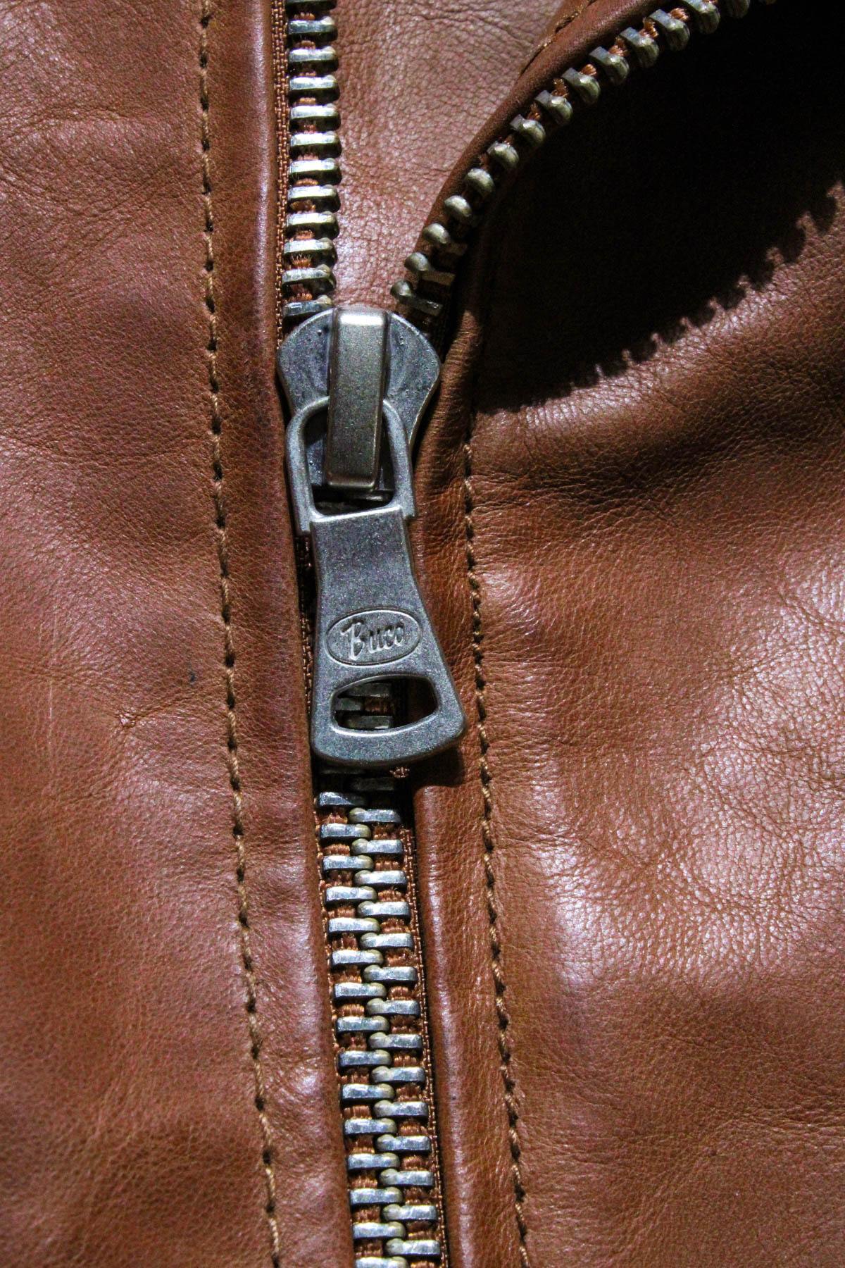 Buco J-21R leather jacket - cognac Cow Vintage, warm golden caramel tone - Image n°7