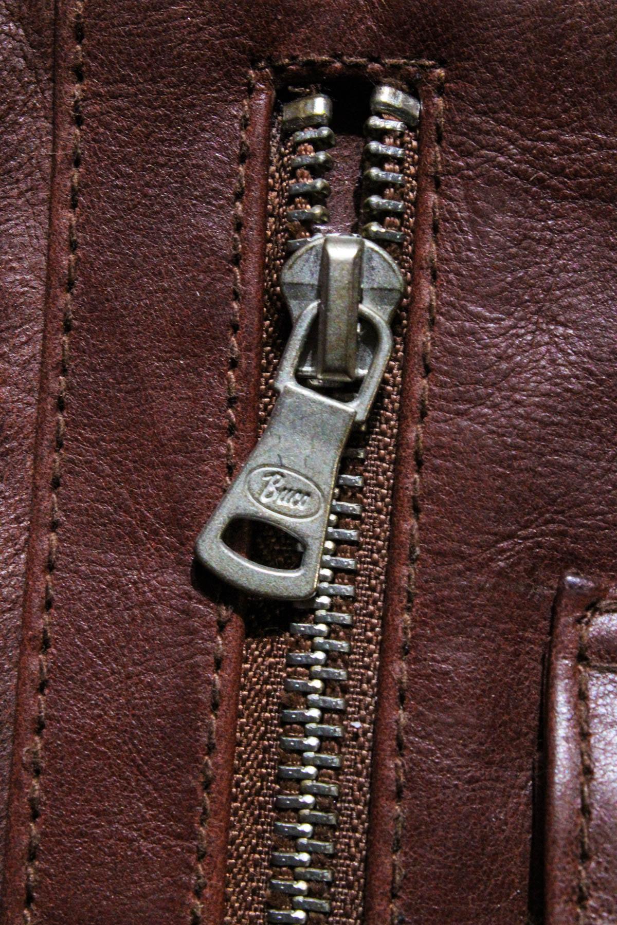Buco J-21R leather jacket - brown Cow Vintage, deep tone with natural patina - Image n°9