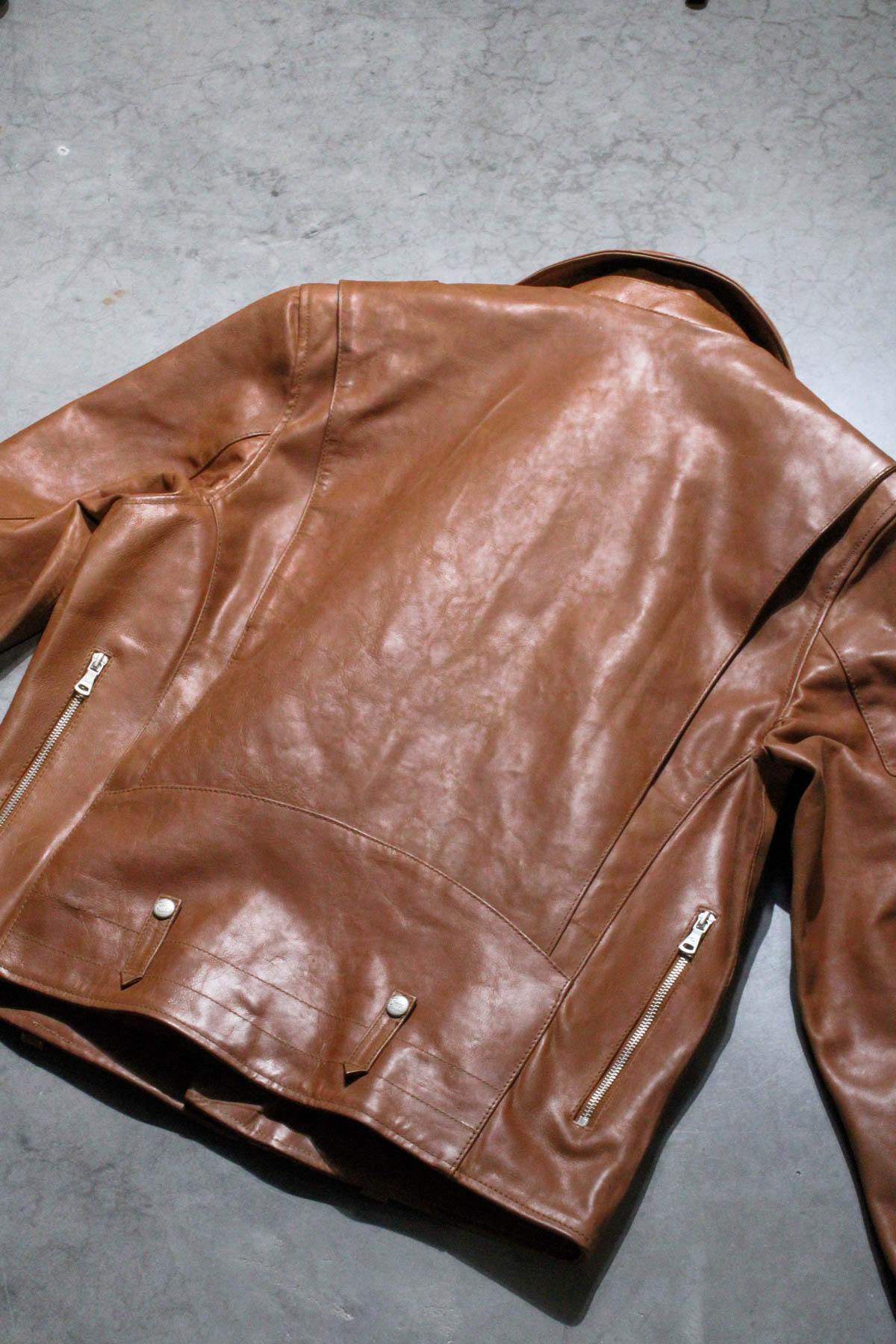 Buco J-21R leather jacket - cognac Cow Vintage, warm golden caramel tone - Image n°4