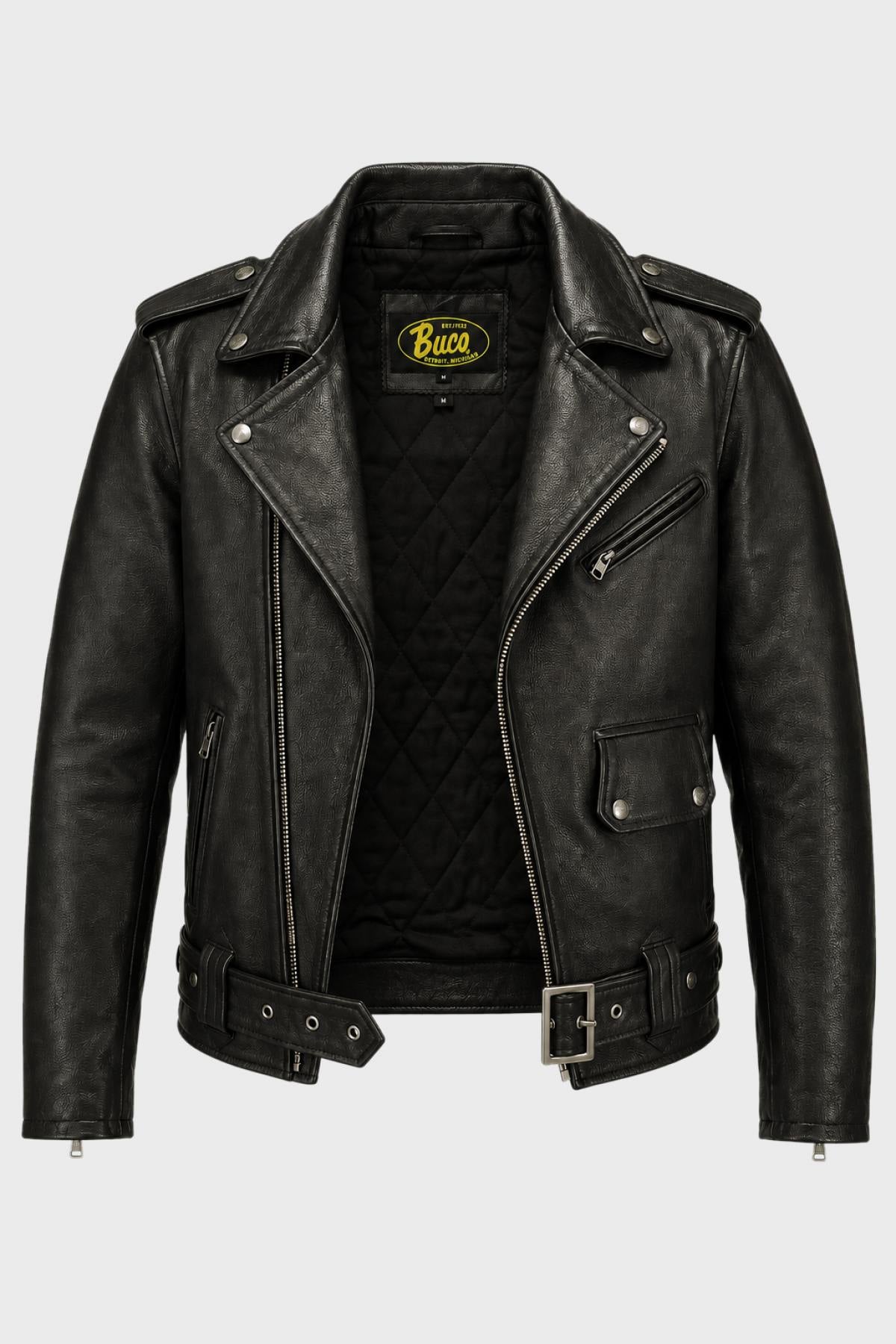 Buco J-27R leather jacket - black Cow Milled, police motorcycle unit heritage - Image n°3