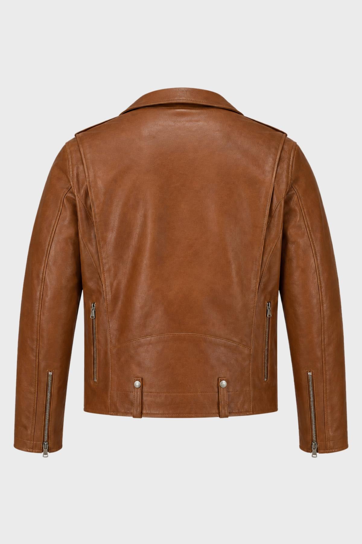 Buco J-21R leather jacket - cognac Cow Vintage, warm golden caramel tone - Image n°3