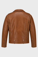Buco J-21R leather jacket - cognac Cow Vintage, warm golden caramel tone - Image n°3