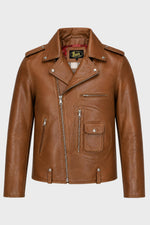 Buco J-21R leather jacket - cognac Cow Vintage, warm golden caramel tone - Image n°5