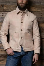 Master jacket in a faded beige-cognac finish - Image n°3