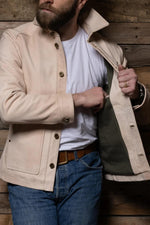 Master jacket in a faded beige-cognac finish - Image n°5