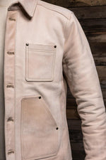 Master jacket in a faded beige-cognac finish - Image n°15