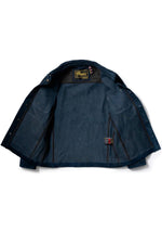 Navy blue suede work jacket - Image n°6