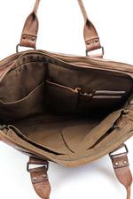Brown leather laptop bag - Image n°5