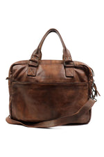 Brown leather laptop bag - Image n°4