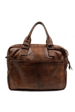 Brown leather laptop bag - Image n°2