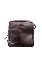 Spacious brown leather travel bag - Image n°4