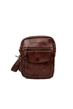 Brown leather satchel - Image n°2