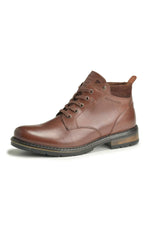Chestnut leather ankle boots - Image n°1