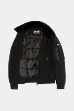 Black 100% polyester bomber jacket - Image n°4