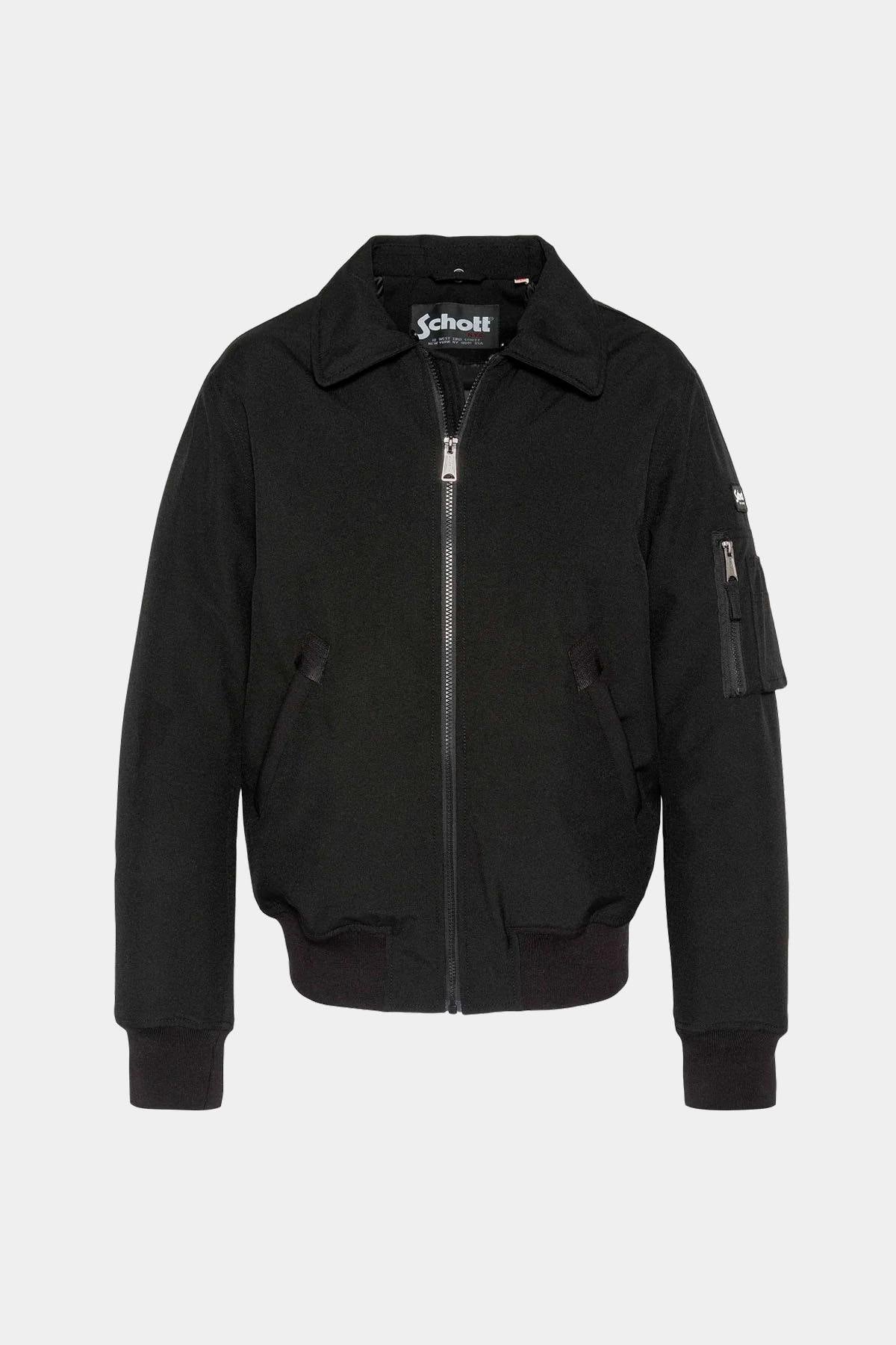 Black 100% polyester bomber jacket - Image n°5